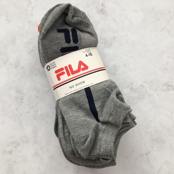 Fila Other - FILA No Shoe Grey Socks 10pk